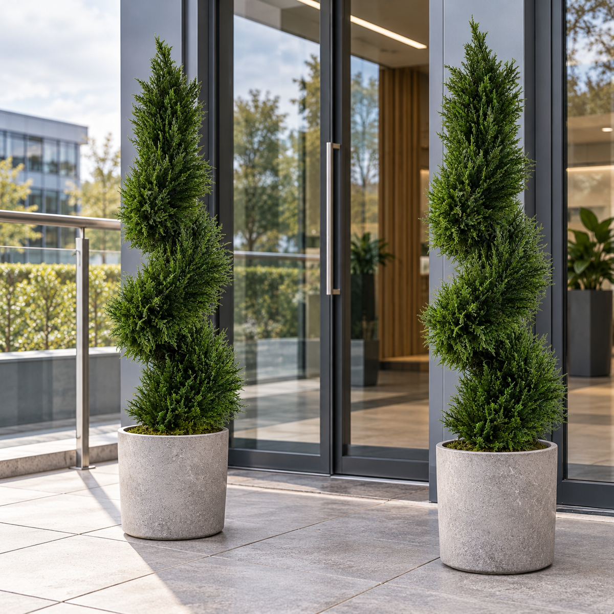120cm Spiral Cypress Topiary Pair