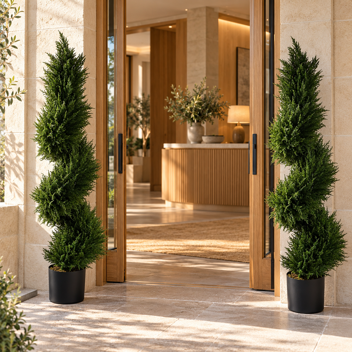 120cm Spiral Cypress Topiary Pair